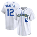 Johmsee S.Mariners #12 Josh Naylor Player White Pitch Fashion Game Stitched Jerseys