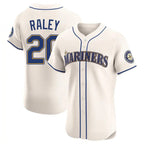 Johmsee S.Mariners #20 Luke Raley Player Cream Home Limited Elite Stitched Jerseys