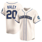 Johmsee S.Mariners #20 Luke Raley Player Cream Home Limited Stitched Jerseys