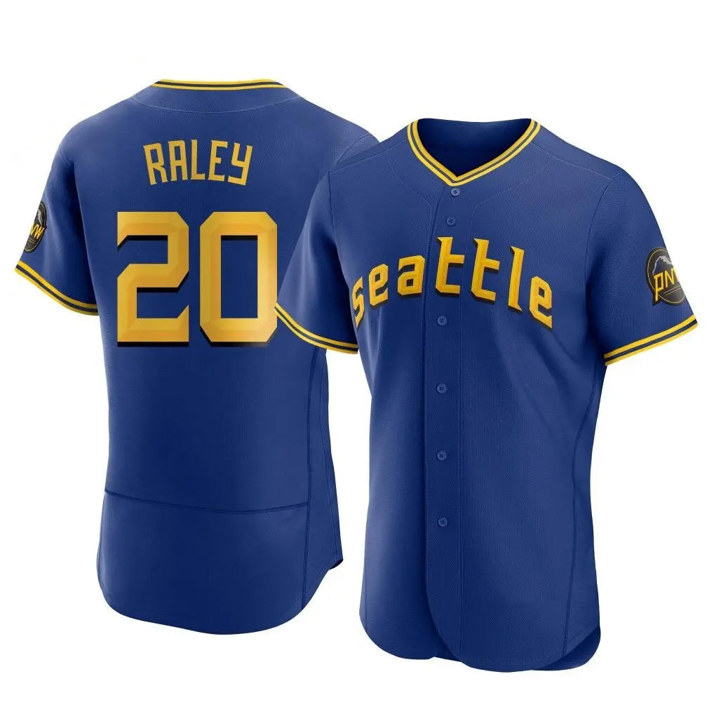 Johmsee S.Mariners #20 Luke Raley Player Royal City Connect Home Limited Elite Stitched Jerseys