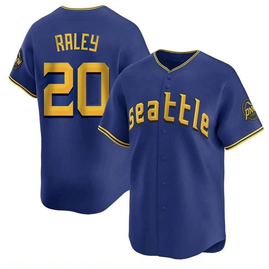 Johmsee S.Mariners #20 Luke Raley Player Royal City Connect Home Limited Stitched Jerseys