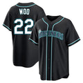 Johmsee S.Mariners #22 Bryan Woo Player Black Fashion Home Limited Stitched Jerseys