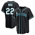 Johmsee S.Mariners #22 Bryan Woo Player Black Fashion Home Limited Stitched Jerseys