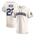 Johmsee S.Mariners #22 Bryan Woo Player Cream Home Limited Elite Stitched Jerseys