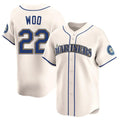 Johmsee S.Mariners #22 Bryan Woo Player Cream Home Limited Stitched Jerseys