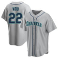 Johmsee S.Mariners #22 Bryan Woo Player Gray Home Game Stitched Jerseys