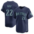 Johmsee S.Mariners #22 Bryan Woo Player Navy Home Limited Stitched Jerseys