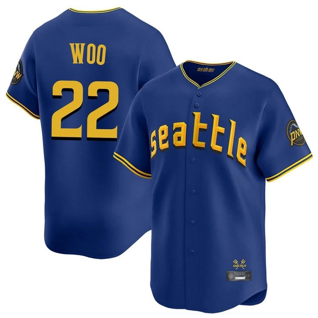 Johmsee S.Mariners #22 Bryan Woo Player Royal City Connect Home Limited Stitched Jerseys