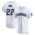Johmsee S.Mariners #22 Bryan Woo Player White Home Limited Elite Stitched Jerseys