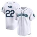 Johmsee S.Mariners #22 Bryan Woo Player White Home Limited Stitched Jerseys