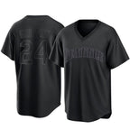 Johmsee S.Mariners #24 Ken Griffey Jr Player Black Replica Fashion T-shirt Stitched Jerseys