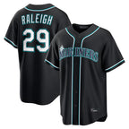 Johmsee S.Mariners #29 Cal Raleigh Player Black Fashion Home Limited Stitched Jerseys