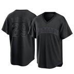 Johmsee S.Mariners #29 Cal Raleigh Player Black Replica Fashion T-shirt Stitched Jerseys