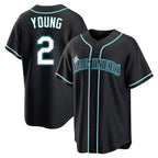 Johmsee S.Mariners #2 Cole Young Player Black Fashion Home Limited Stitched Jerseys