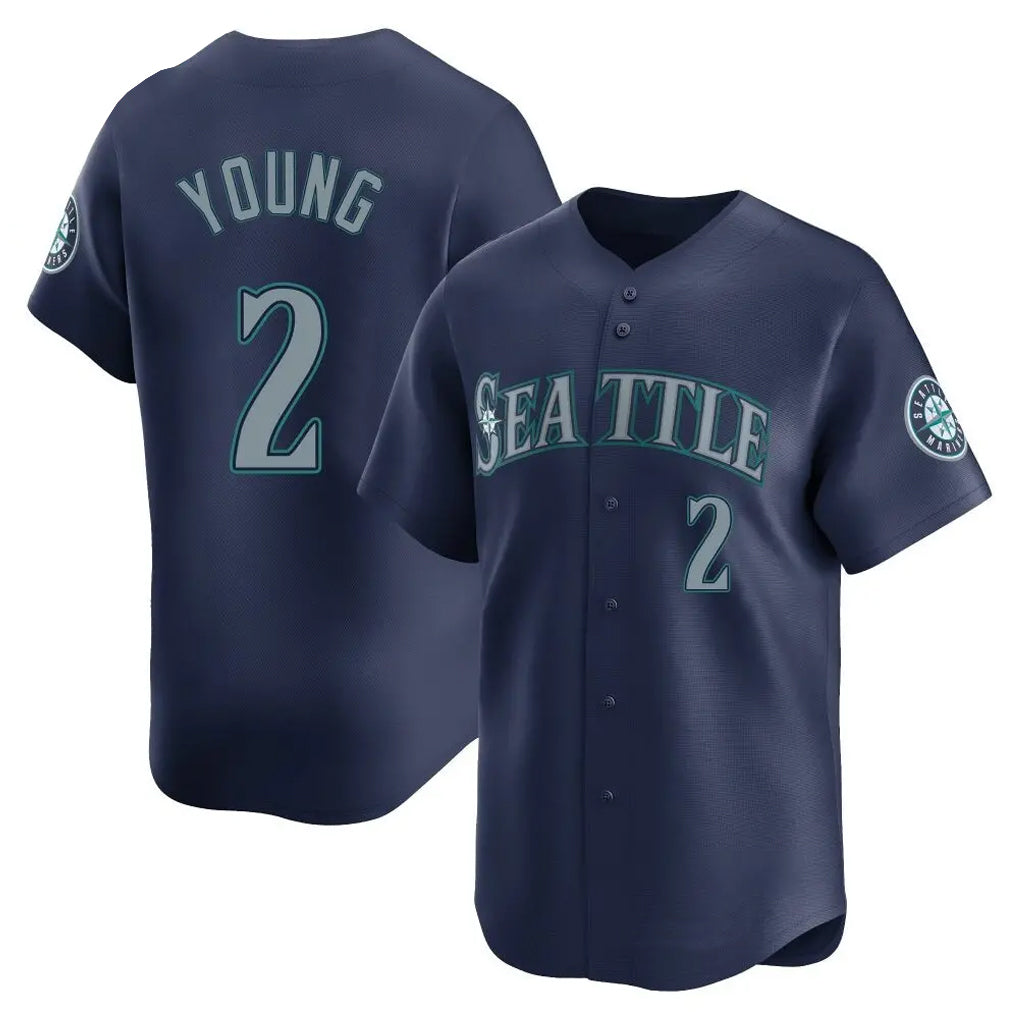 Johmsee S.Mariners #2 Cole Young Player Navy Home Limited Stitched Jerseys