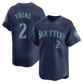 Johmsee S.Mariners #2 Cole Young Player Navy Home Limited Stitched Jerseys