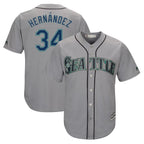 Johmsee S.Mariners #34 Felix Hernandez Player Gray Majestic Home Cool Base Limited Stitched Jerseys
