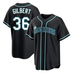 Johmsee S.Mariners #36 Logan Gilbert Player Black Fashion Home Limited Stitched Jerseys