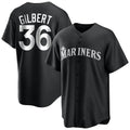 Johmsee S.Mariners #36 Logan Gilbert Player Black Home Limited Stitched Jerseys