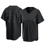 Johmsee S.Mariners #36 Logan Gilbert Player Black Replica Fashion T-shirt Stitched Jerseys