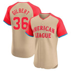 Johmsee S.Mariners #36 Logan Gilbert Player Cream American League All-Star Limited Home Elite Stitched Jerseys