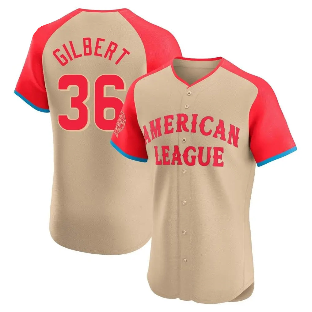 Johmsee S.Mariners #36 Logan Gilbert Player Cream American League All-Star Limited Home Elite Stitched Jerseys