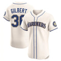 Johmsee S.Mariners #36 Logan Gilbert Player Cream Home Limited Elite Stitched Jerseys