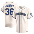 Johmsee S.Mariners #36 Logan Gilbert Player Cream Home Limited Stitched Jerseys