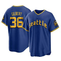 Johmsee S.Mariners #36 Logan Gilbert Player Royal City Connect Home Game Stitched Jerseys