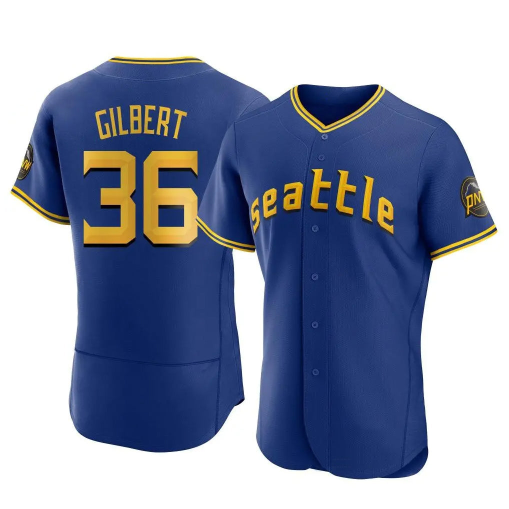 Johmsee S.Mariners #36 Logan Gilbert Player Royal City Connect Home Limited Elite Stitched Jerseys