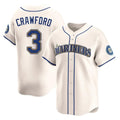Johmsee S.Mariners #3 J.P. Crawford Player Cream Home Limited Stitched Jerseys