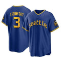Johmsee S.Mariners #3 J.P. Crawford Player Royal City Connect Home Game Stitched Jerseys