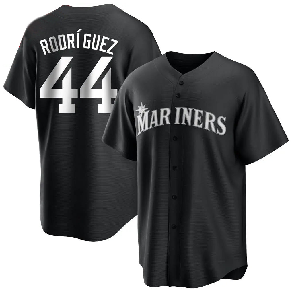 Johmsee S.Mariners #44 Julio Rodriguez Player Black Home Limited Stitched Jerseys