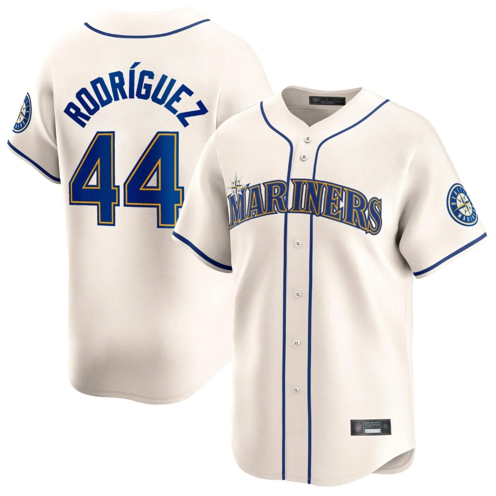 Johmsee S.Mariners #44 Julio Rodriguez Player Cream Home Limited Stitched Jerseys