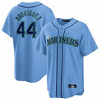 Johmsee S.Mariners #44 Julio Rodriguez Player Light Blue Home Limited Stitched Jerseys