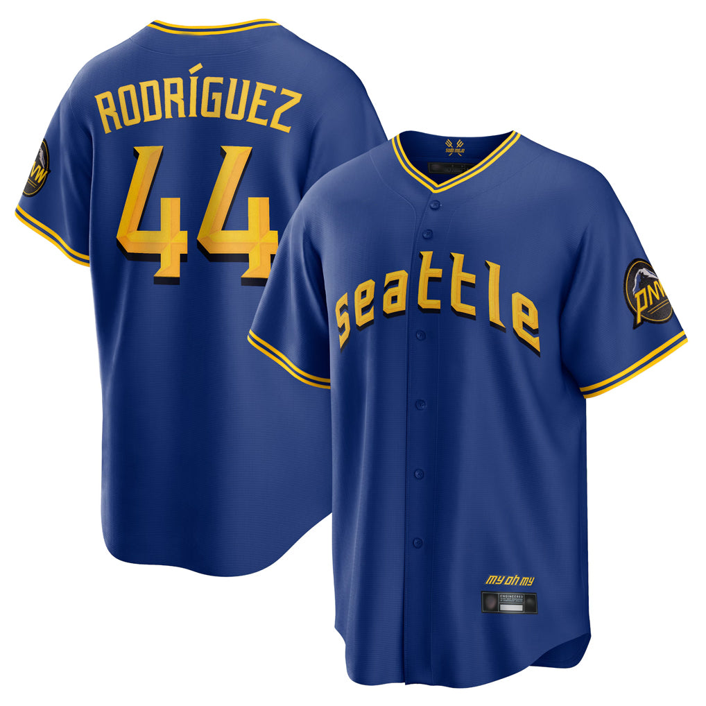 Johmsee S.Mariners #44 Julio Rodriguez Player Royal City Connect Home Game Stitched Jerseys