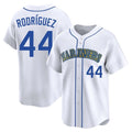 Johmsee S.Mariners #44 Julio Rodriguez Player White Pitch Fashion Game Stitched Jerseys