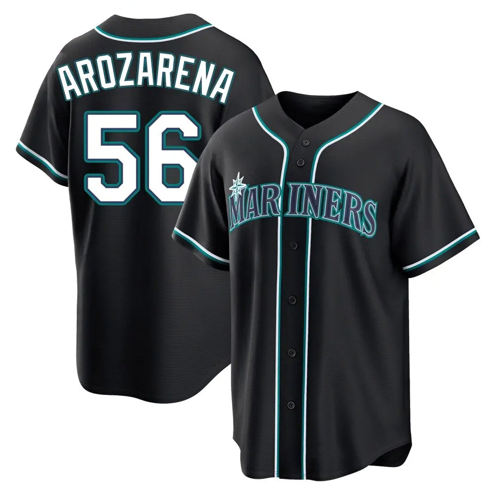 Johmsee S.Mariners #56 Randy Arozarena Player Black Fashion Home Limited Stitched Jerseys