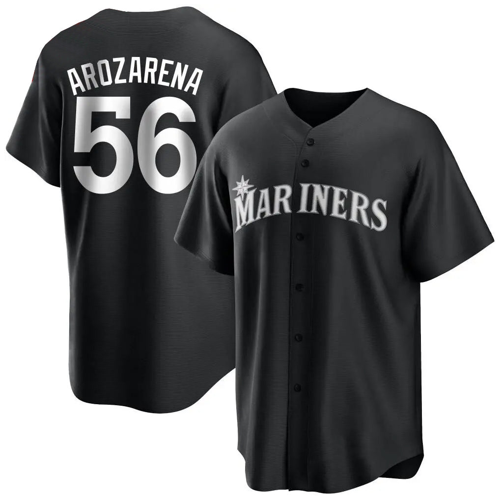Johmsee S.Mariners #56 Randy Arozarena Player Black Home Limited Stitched Jerseys
