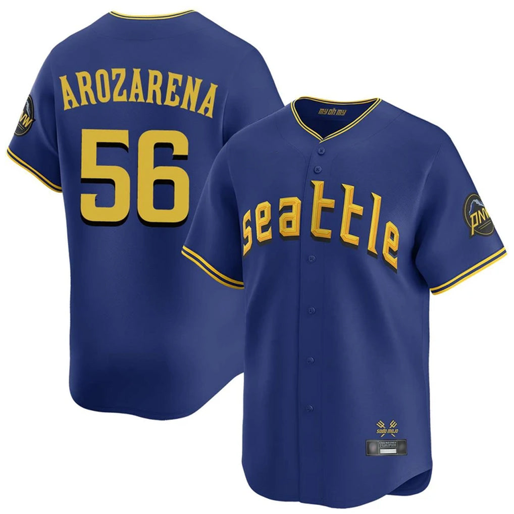 Johmsee S.Mariners #56 Randy Arozarena Player Royal City Connect Home Limited Stitched Jerseys