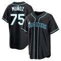 Johmsee S.Mariners #75 Andres Munoz Player Black Fashion Home Limited Stitched Jerseys