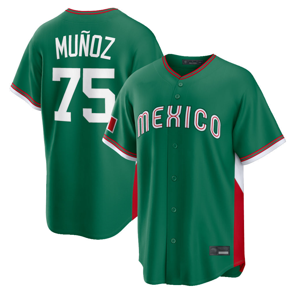 Johmsee S.Mariners #75 Andres Munoz Player Green 2026 World Classic Road Home Limited Stitched Jerseys