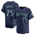 Johmsee S.Mariners #75 Andres Munoz Player Navy Home Limited Stitched Jerseys
