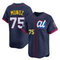 Johmsee S.Mariners #75 Andres Munoz Player Navy Limited American League All-Star Edition Stitched Jerseys