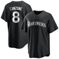 Johmsee S.Mariners #8 Dominic Canzone Player Black Home Limited Stitched Jerseys