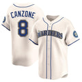 Johmsee S.Mariners #8 Dominic Canzone Player Cream Home Limited Stitched Jerseys