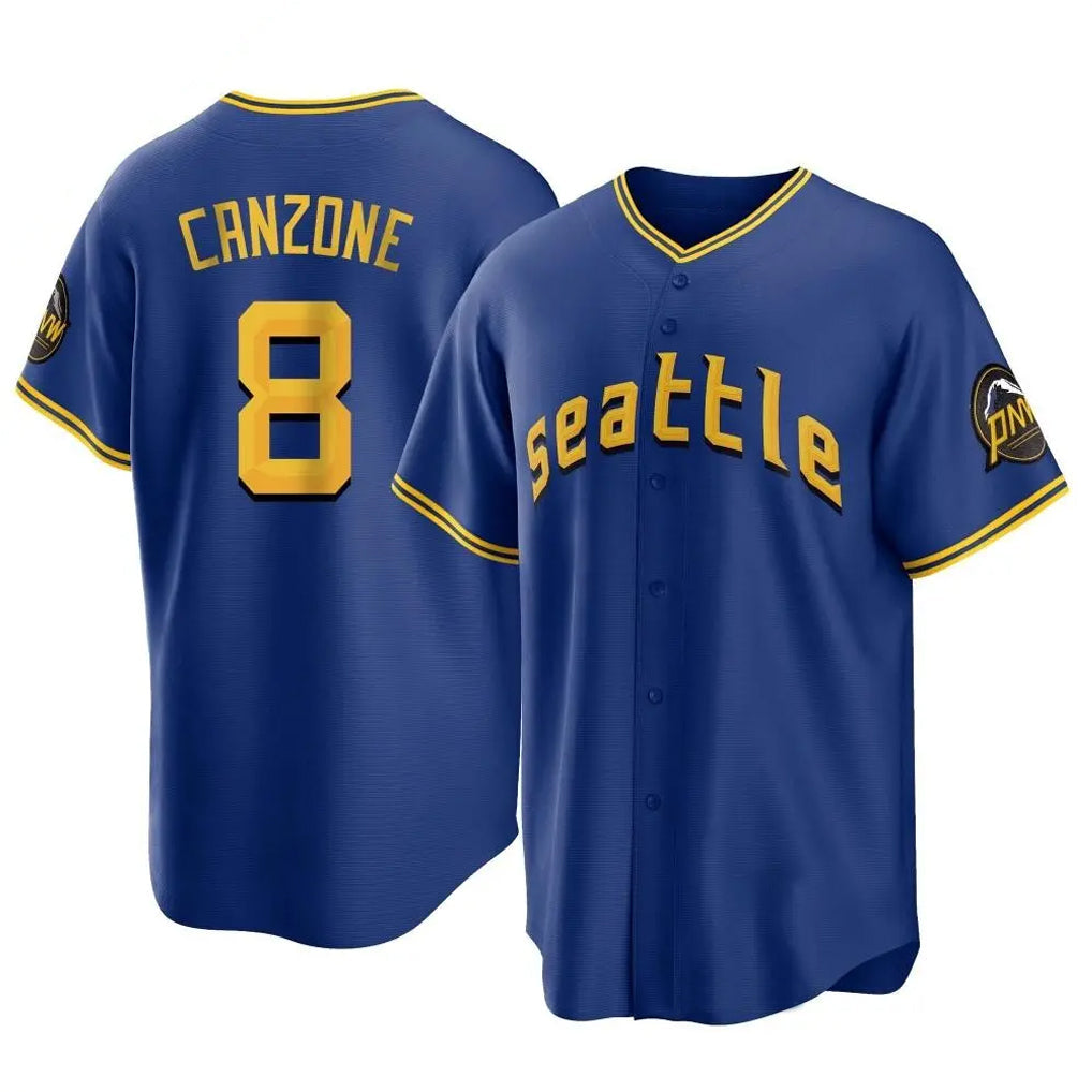 Johmsee S.Mariners #8 Dominic Canzone Player Royal City Connect Home Game Stitched Jerseys