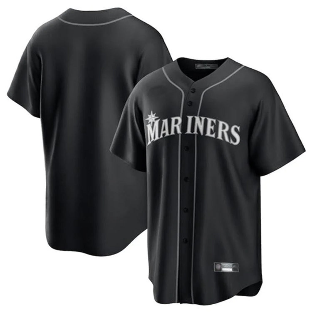 Johmsee S.Mariners Blank Player Black Home Limited Stitched Jerseys