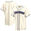 Johmsee S.Mariners Blank Player Cream Home Game Stitched Jerseys