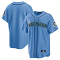 Johmsee S.Mariners Blank Player Light Blue Home Limited Stitched Jerseys